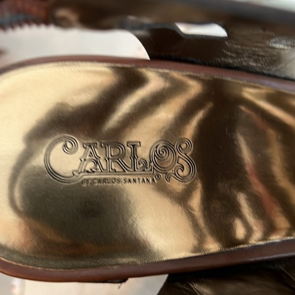 Carlos by Carlos Santana Dynamic open toe heel brown leather EUC Size 10 - Picture 8 of 13